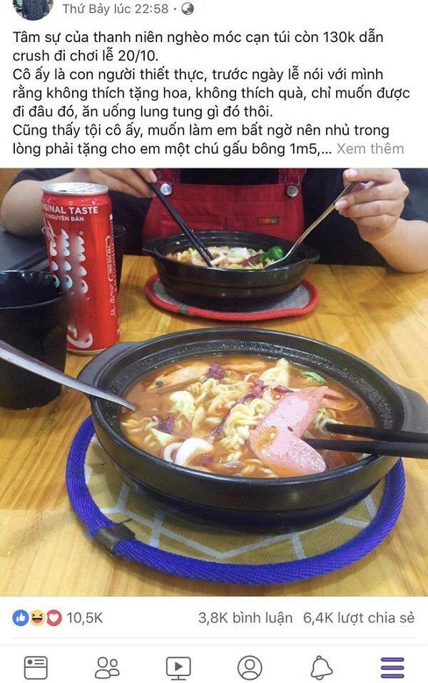 Dẫn bạn gái đi chơi lễ chỉ với 130 nghìn, chàng trai tâm sự gây sốt-1