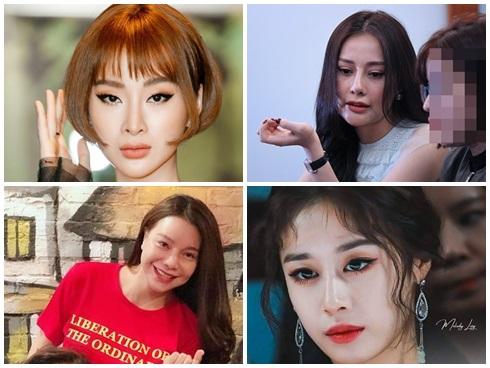 Phương Oanh 'Quỳnh Búp Bê' mặt sưng vù sau thẩm mỹ - Angela Phương Trinh đứng top 1 mỹ nhân họa mặt đẹp