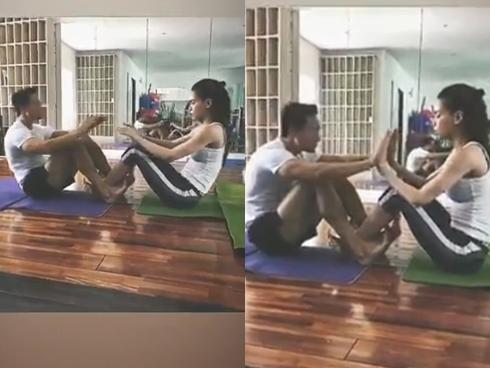 Vừa tuyên bố 'chỉ một mình', Hồ Ngọc Hà lại gây sốt khi khoe clip tập yoga cùng người tình Kim Lý