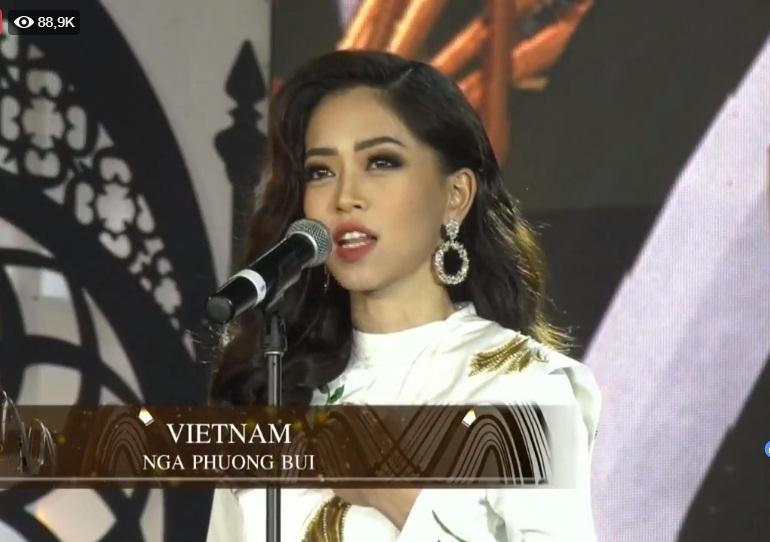 Bùi Phương Nga thuyết trình xuất sắc về chủ đề hòa bình khi lọt top 10-2