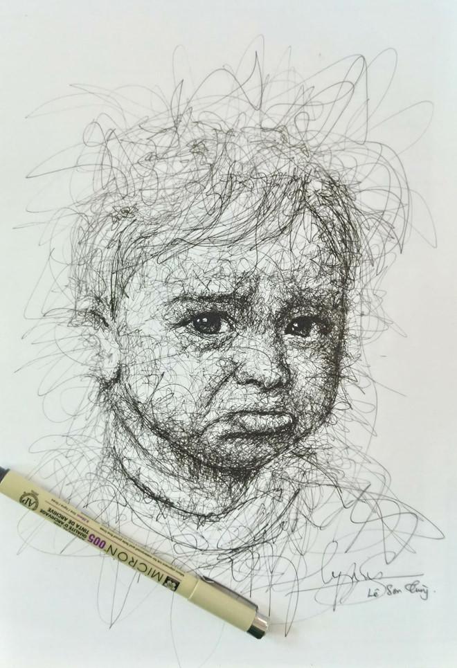 9X Đồng Nai có biệt tài vẽ tranh bằng các nét rối đẹp đến khó tin-2