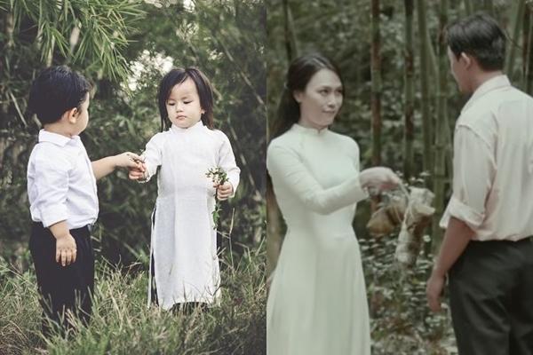 Fan Mỹ Tâm lịm tim với bộ ảnh siêu dễ thương của cặp mẫu nhí khi cosplay ca khúc Đừng hỏi em-3