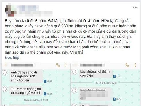 Ly hôn chồng cũ 6 năm, vợ trẻ vẫn hoảng sợ vì ngày nào cũng nhận tin nhắn đe dọa