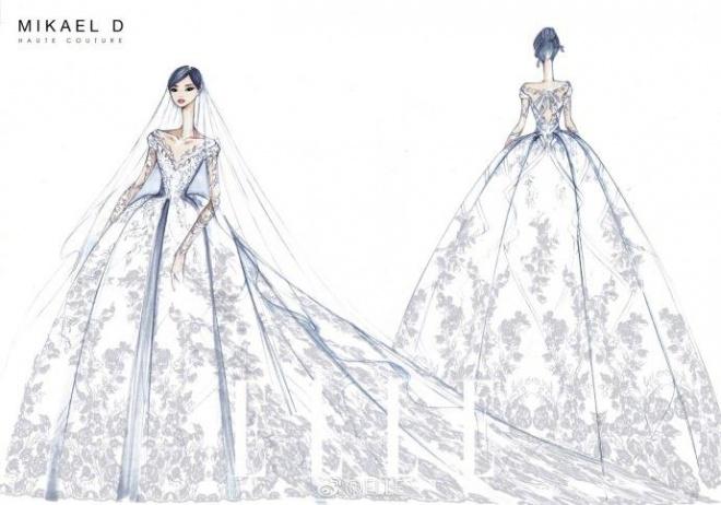 Những tiết lộ đặc biệt về chiếc váy cưới như công chúa tốn 5.000 giờ thực hiện của Đường Yên-5
