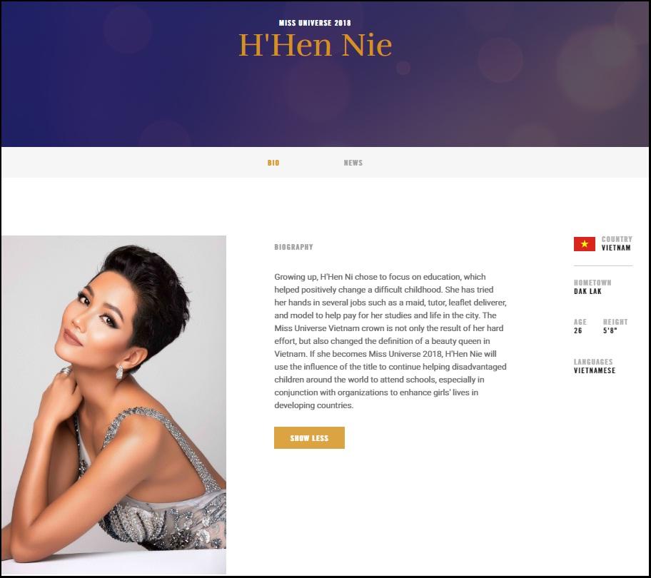 HHen Niê xuất hiện rạng ngời trên trang chủ Miss Universe với mái tóc tém không thể lẫn với ai-2