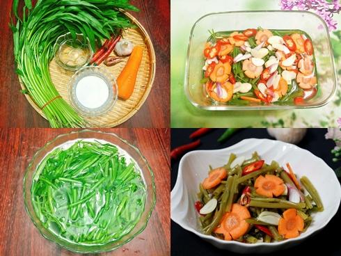 Tối nay ăn gì: Rau muống ngâm chua ngọt cho bữa cơm thêm ngon