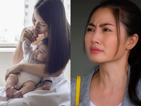 Dù mặc váy cưới nhưng Ngọc Lan và Dương Cẩm Lynh ngồi bệt xuống đất chơi cùng con trai-14