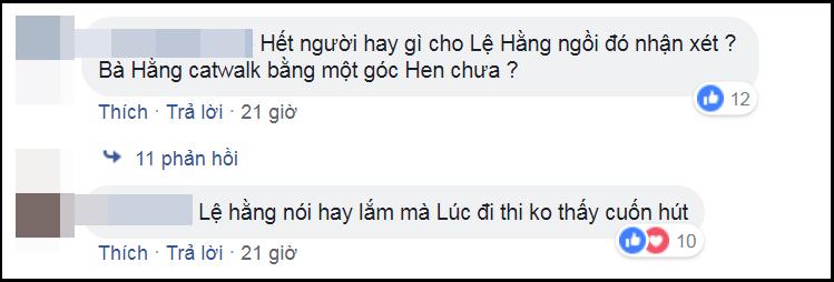 Lệ Hằng có đáng bị ném đá khi hồn nhiên xưng chị và chê khả năng catwalk của HHen Niê?-6