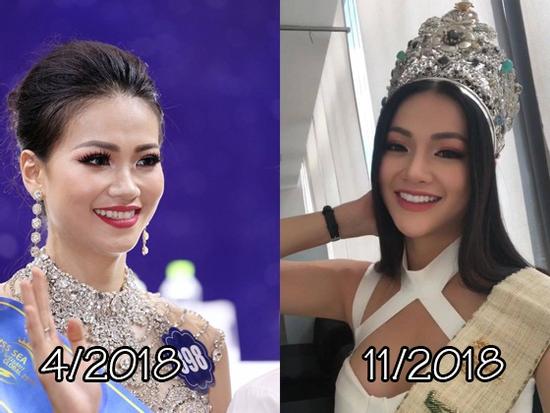 Giật mình trước nhan sắc thay đổi chóng mặt của Tân Hoa hậu Trái Đất chỉ sau nửa năm!