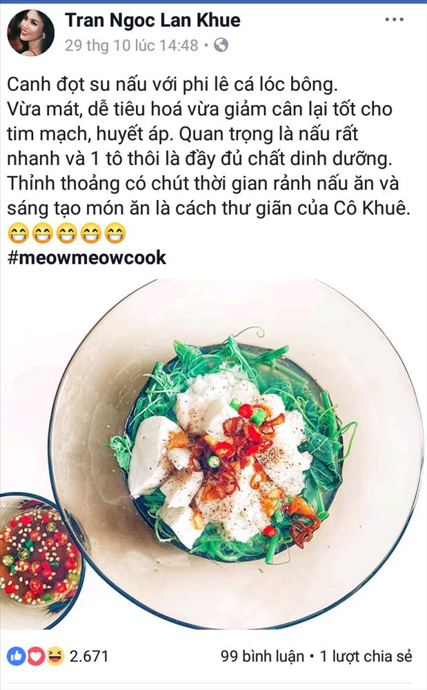 Lan Khuê lại tiếp tục trổ tài nấu ăn cho ông xã, khiến đồng nghiệp và fans hết lời khen ngợi-2