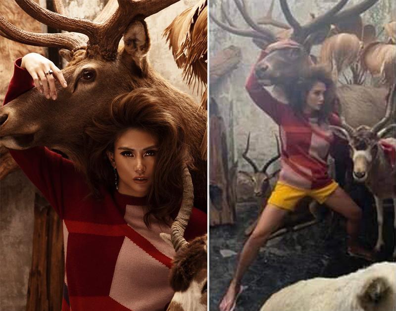 Sự khác biệt giữa ảnh thật và ảnh hậu trường khiến người xem ngã ngửa-3