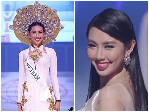 Đại diện Việt Nam Thùy Tiên suýt ngã khi trình diễn quốc phục, trượt top 15 người đẹp nhất Hoa hậu Quốc tế 2018