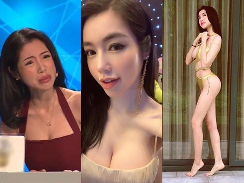 Trước khi khiến khán giả khiếp sợ vì xương vai nhô lên như kiếm, Elly Trần từng nhiều lần lộ thân hình trơ xương