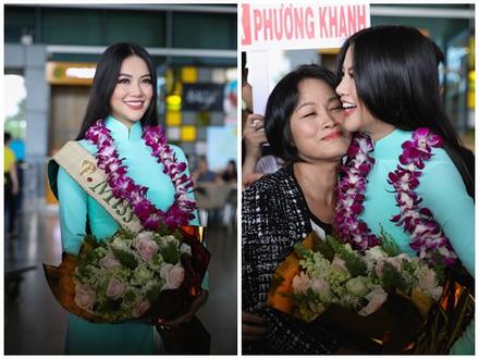 Hoa hậu Trái Đất 2018 Nguyễn Phương Khánh trở về Việt Nam trong vòng vây người hâm mộ