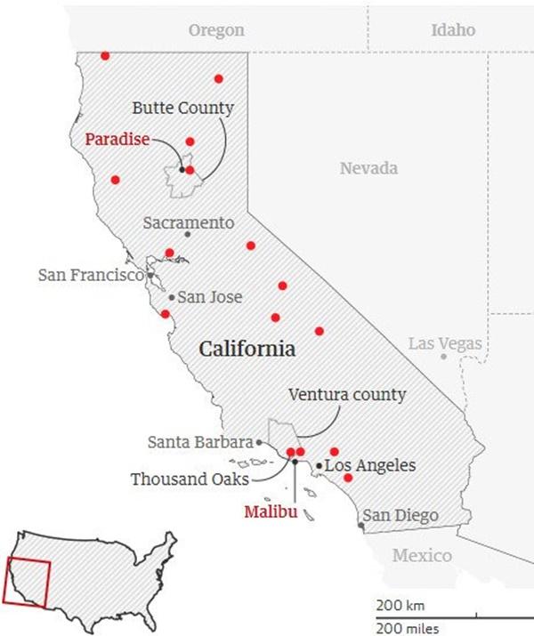 Cháy rừng dữ dội ở Mỹ, 25 người thiệt mạng-2