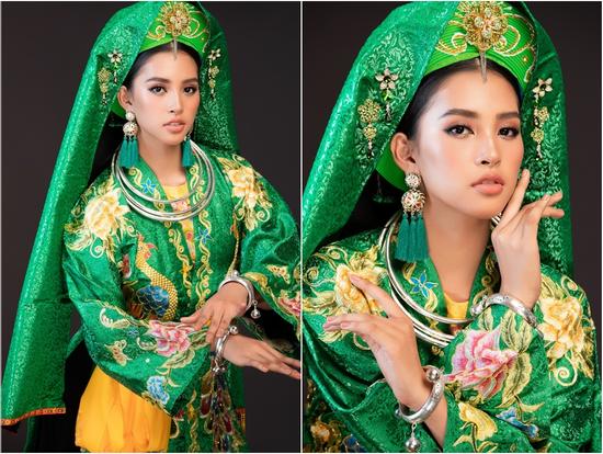 Hoa hậu Tiểu Vy 'lên đồng' với bài múa 'Cô đôi thượng ngàn' trong phần thi Dance of the World