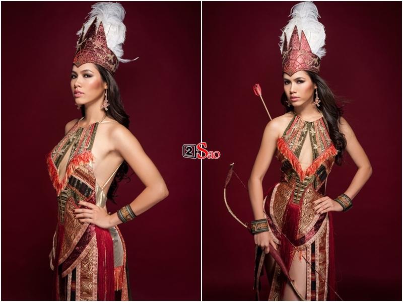 Đỗ Thị Hà hóa nữ tướng Bà Triệu khi thi Miss World 2021-4