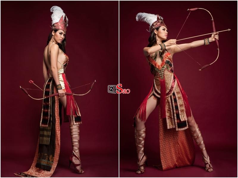 Đỗ Thị Hà hóa nữ tướng Bà Triệu khi thi Miss World 2021-5