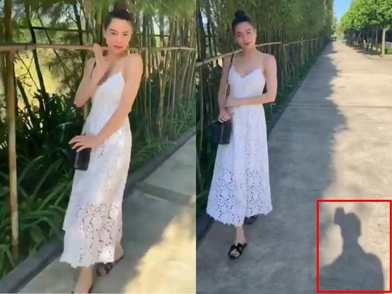 Chỉ một clip tạo dáng, Hồ Ngọc Hà lại khiến Kim Lý bị réo tên dù cố tình núp lùm-1