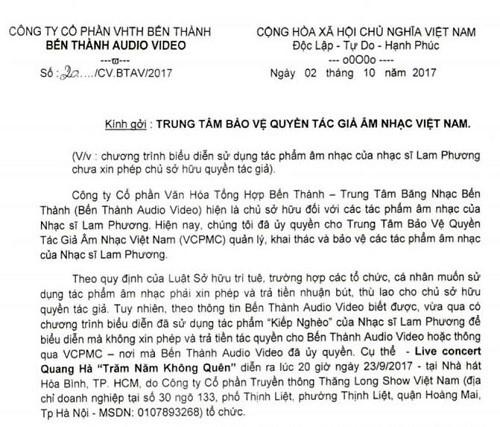 Quang Hà bị vợ cố nhạc sĩ Y Vân và nhiều người khiếu kiện vi phạm tác quyền-6