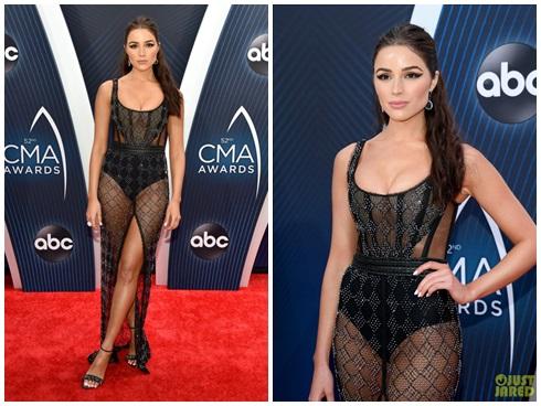 Cựu Hoa hậu Hoàn vũ Olivia Culpo diện váy xuyên thấu trên thảm đỏ