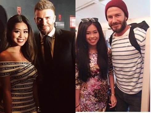 Thảo Tiên cùng mẹ gặp lại David Beckham tại Singapore