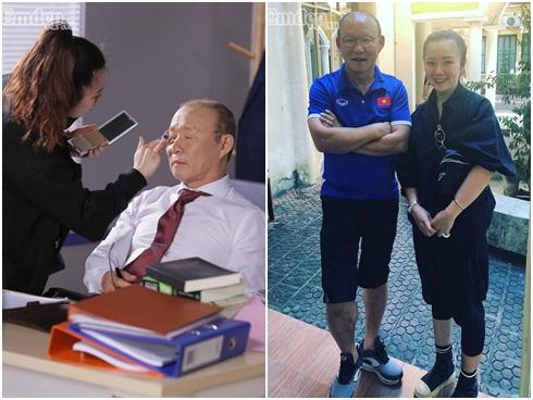 Hai 'bóng hồng' kể chuyện được make up cho thầy trò huấn luyện viên Park Hang – Seo trước giờ 'lên sóng'