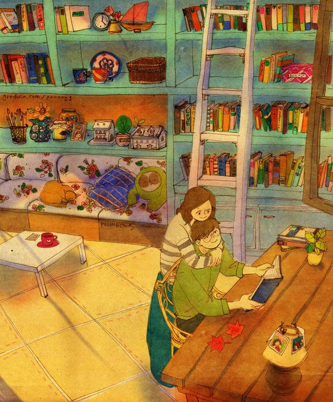 Bộ tranh cực dễ thương nói về một tình yêu hạnh phúc-1