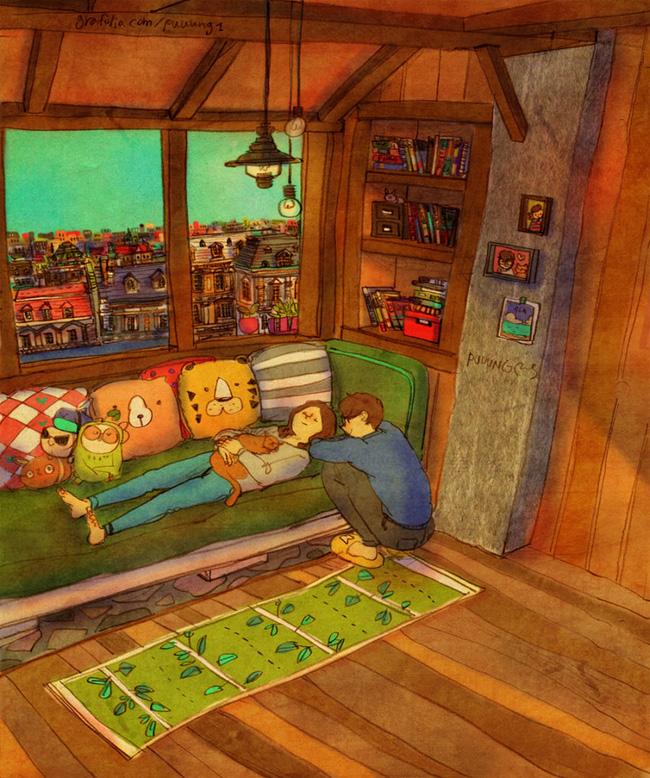 Bộ tranh cực dễ thương nói về một tình yêu hạnh phúc-10