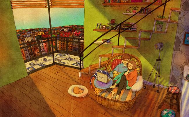 Bộ tranh cực dễ thương nói về một tình yêu hạnh phúc-12