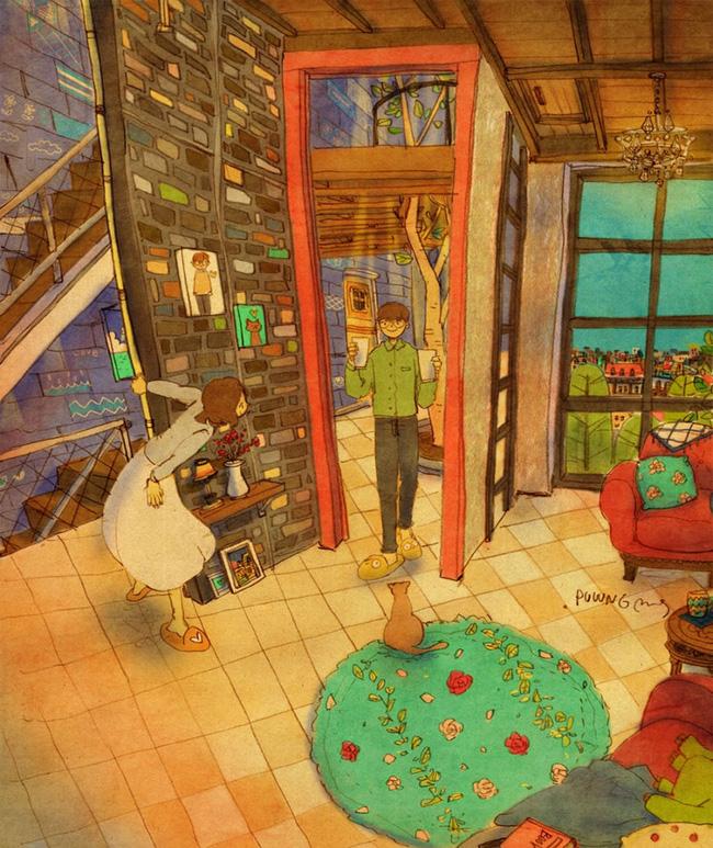 Bộ tranh cực dễ thương nói về một tình yêu hạnh phúc-13