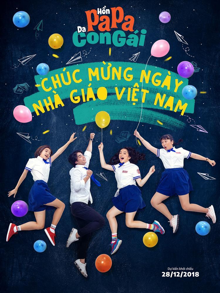 Thái Hòa, Kaity Nguyễn và Trang Hý cùng diện đồng phục học sinh mừng ngày 20/11-3