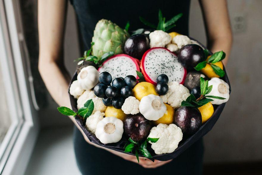 Những bó hoa ngon miệng từ hoa quả, rau củ hấp dẫn tín đồ ăn uống-9