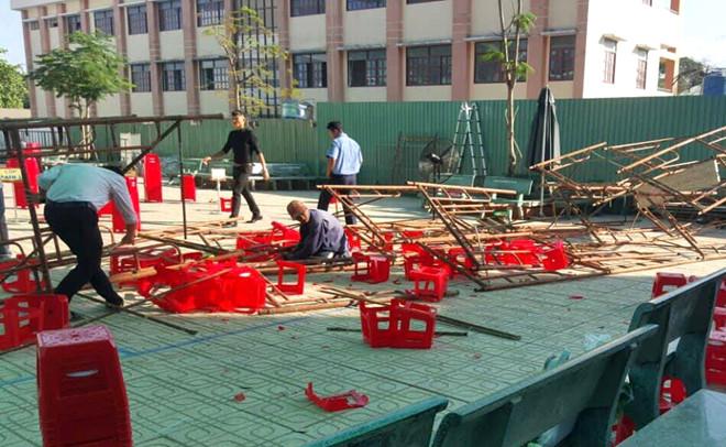 25 học sinh ở Sài Gòn bị thương khi giàn giáo đổ sập ở sân trường-1