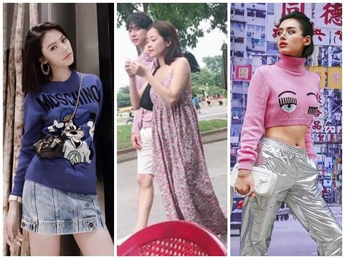 Mặc chị em đón đầu xu hướng với áo sweater đa sắc màu, Chi Pu mát mẻ diện váy rộng thùng thình như bà bầu