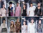 Những khung hình cho thấy Minh Hằng luôn có sự lọt thỏm 'không hề nhẹ' khi catwalk với Thanh Hằng và Võ Hoàng Yến