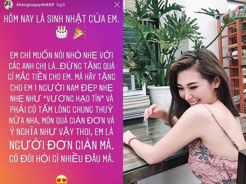 Khổng Tú Quỳnh đưa tiêu chuẩn chọn bạn trai ngầm khẳng định tan đàn xẻ nghé với Ngô Kiến Huy-1