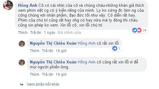 Phát ngôn bênh vực Lưu Đê Li, có ai ngờ NSƯT Chiều Xuân bị khán giả ném đá đến mức phải xin lỗi dưới từng comment-5