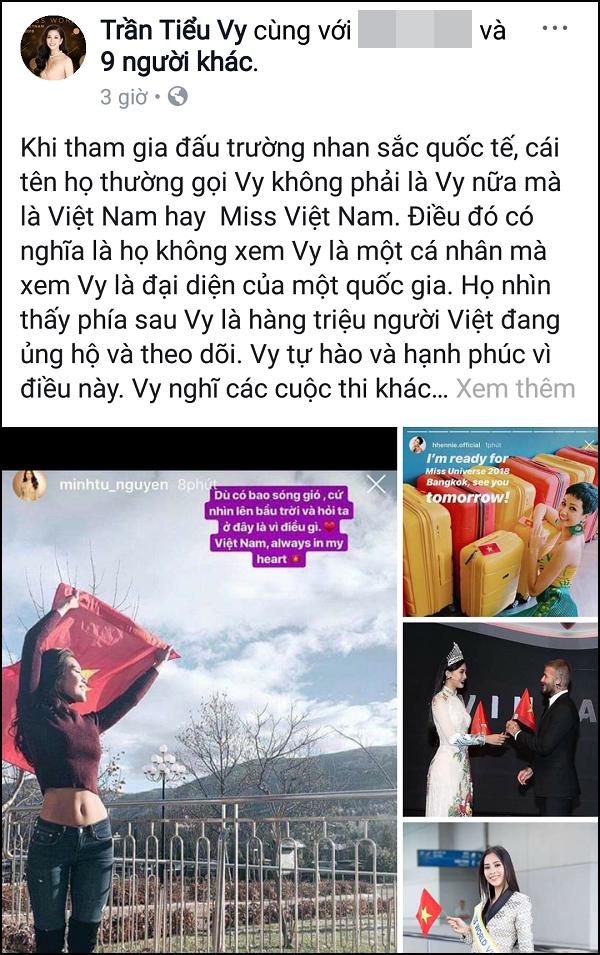 Đang tối mắt vì thi cử, Tiểu Vy vẫn động viên Minh Tú giữa bão thị phi và gửi lời chúc HHen Niê chiến thắng-2