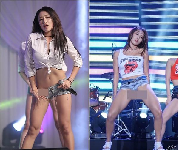 Chóng mặt vì quần 15cm ngắn tới lộ cả nội y của các cô ca sĩ liều lĩnh-6