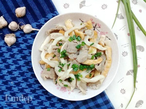 Giòn giòn thơm thơm nấm xào đậu phụ ngon tuyệt-6