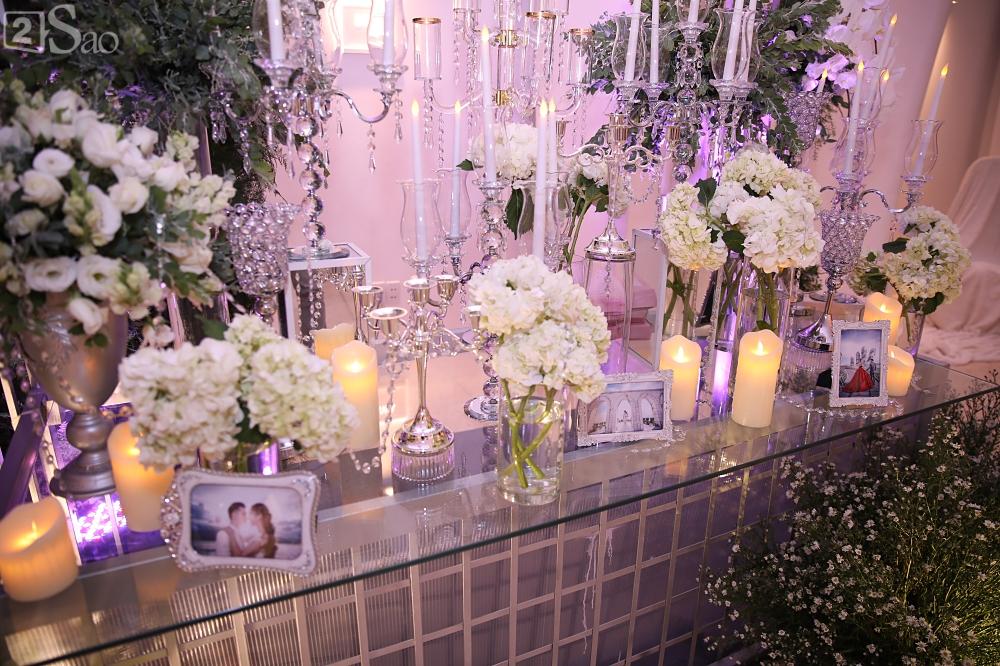 Không gian tiệc cưới vô cùng sang trọng trước giờ G-7