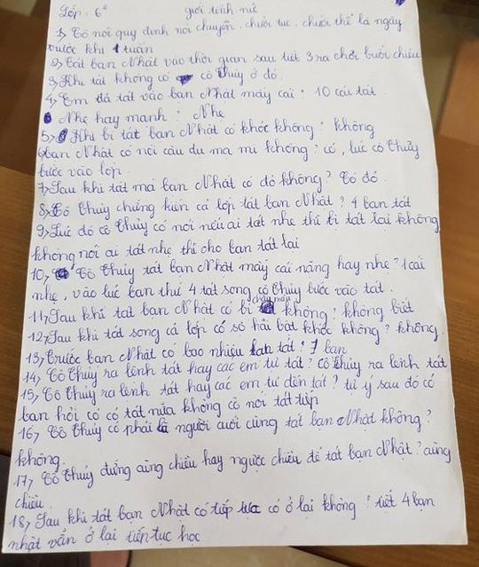 Vụ cô giáo chỉ đạo tát học sinh 231 cái: Nhà trường lấy lời khai học sinh-2