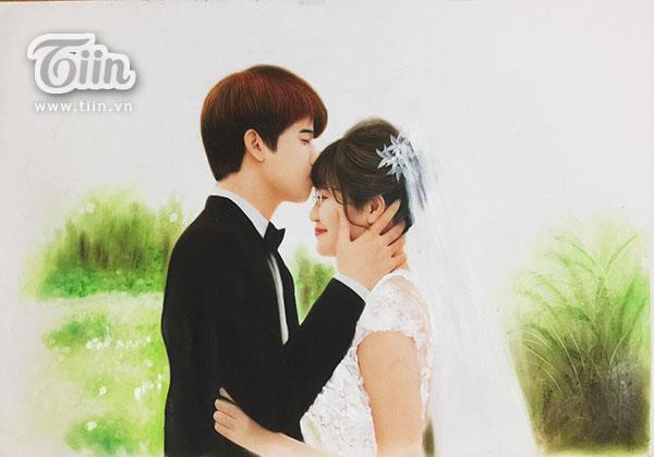 Studio làm ảnh không có tâm, cô dâu nhanh trí tự vẽ ảnh cưới khiến hôn lễ độc đáo ngoài sức tưởng tượng-3