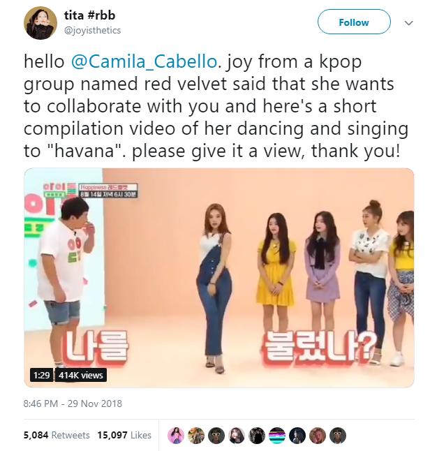 Tin được không: Camila Cabello vừa chủ động mời gọi Joy (Red Velvet) hát chung siêu hit 2018 Havana-3