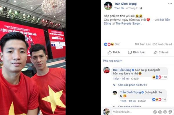 Loạt ảnh tình như bình của bộ đôi hậu vệ Tiến Dũng - Đình Trọng-6