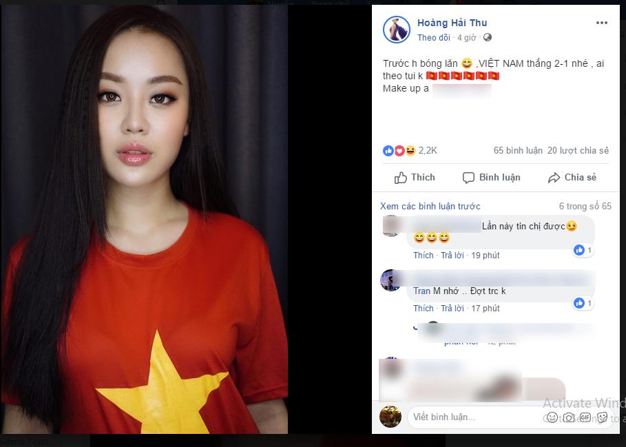 Sau bao lần bị vỗ mặt, cuối cùng Miss Dự đoán Hoàng Hải Thu đã đoán đúng tỷ số đẹp lòng của đội tuyển Việt Nam-2