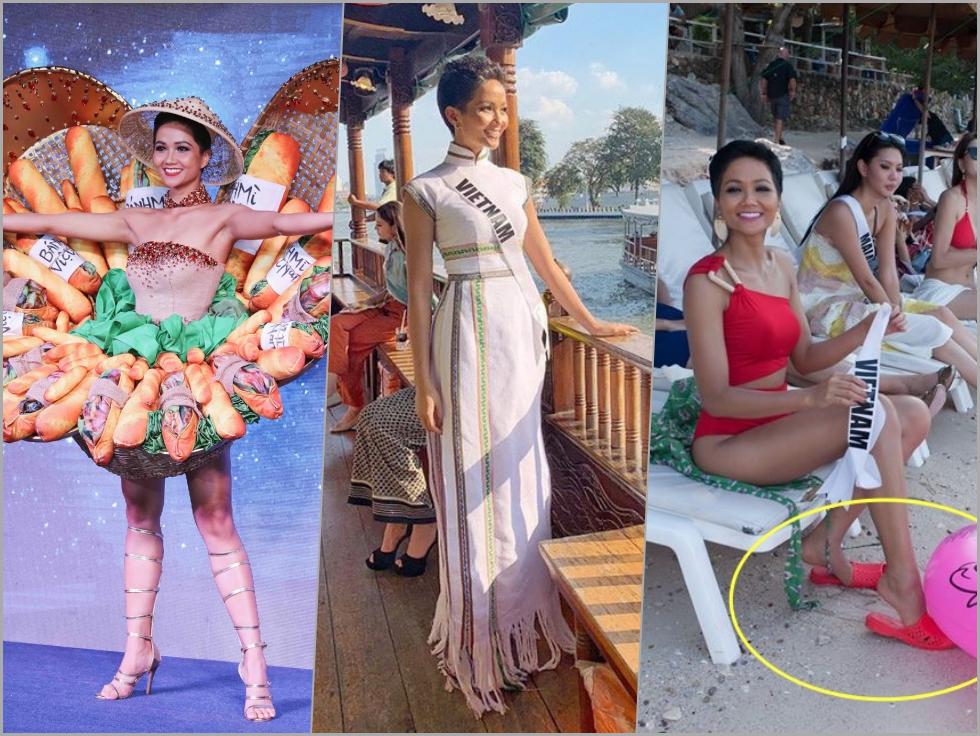 Đến khi Miss Universe 2018 kết thúc, HHen Niê mới mạnh dạn mặc bộ đầm ngắn và sexy nhất cả cuộc thi-7