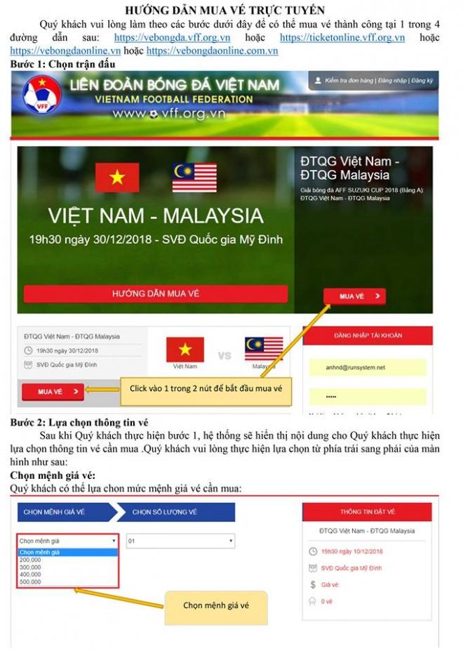 VFF tiết lộ kế hoạch bán vé trận chung kết AFF Cup 2018 giữa Việt Nam và Malaysia-1