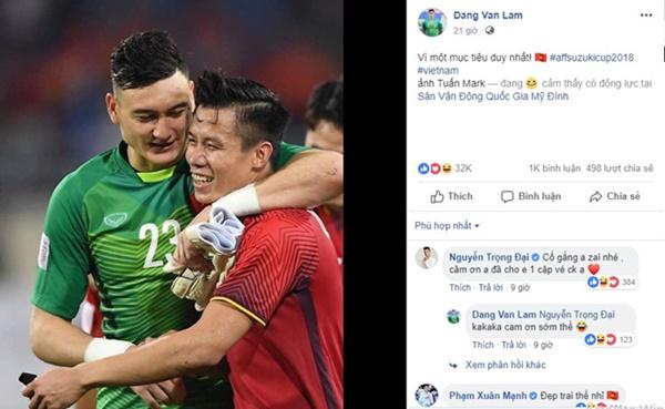 Trọng Đại gây cười với màn xin các cầu thủ tuyển Việt Nam vé xem chung kết-1